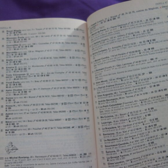 Vintage 1988 Michelin PARIS et environs Hotels-Restaurants ISBN 2.06.006.888-6 - Picture 12 of 14